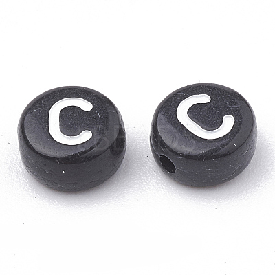 Opaque Acrylic Beads X-SACR-N002-02C-1