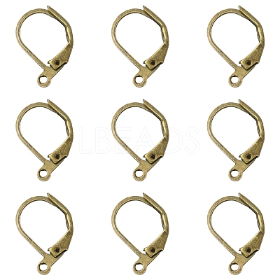 100Pcs Brass Leverback Earring Findings KK-YW0003-37AB-1