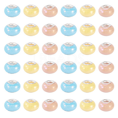 150Pcs Opaque Resin European Beads RESI-TA0004-61B-1