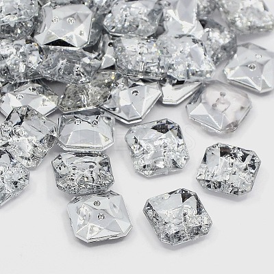 Acrylic Rhinestone Buttons X-BUTT-J007-01-B-1