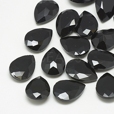 Pointed Back Glass Rhinestone Cabochons RGLA-T081-13x18mm-02-1