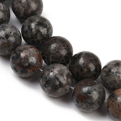 Natural Larvikite Beads Strands G-F792-C03-03-1