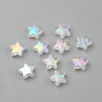 Eco-Friendly Transparent Acrylic Beads X-PL556-1-1