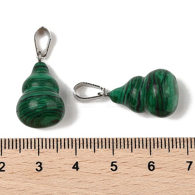 Synthetic Malachite Pendants G-B127-03P-07-1
