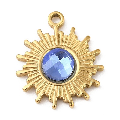 Real 18K Gold Plated 304 Stainless Steel Pendants X-STAS-A084-21G-05-1