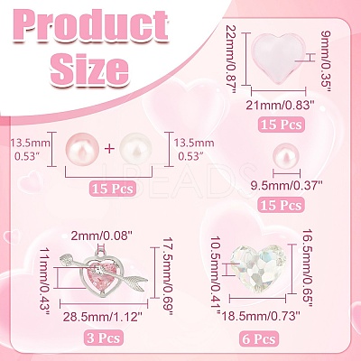 Valentine's Day Themed Acrylic Desktop Decorative Ornaments OACR-WH0042-01D-1
