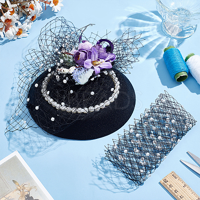 Polyester Mesh Ribbons for Bridal Headwear AJEW-WH0518-73B-1