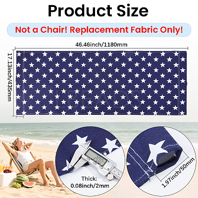 1Pc Star Pattern Chair Polycotton Cloth AJEW-GF0015-38C-1