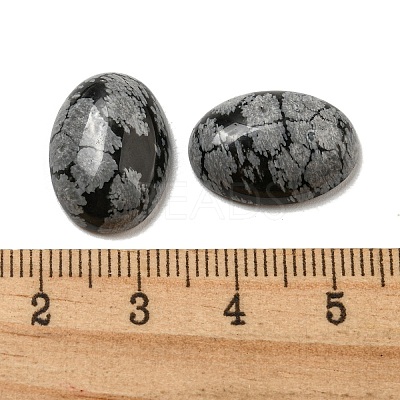 Natural Snowflake Obsidian Cabochons G-C115-01A-35-1