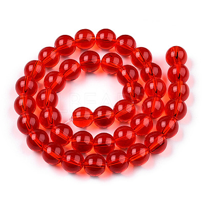 Transparent Glass Beads Strands GLAA-T032-T10mm-09-1