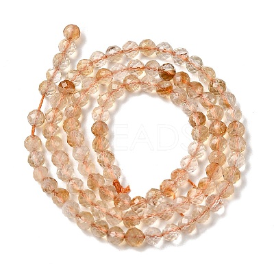 Natural Citrine(Heated) Beads Strands G-G155-B03-02A-1