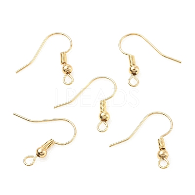 Brass Earring Hooks X-KK-C024-18KCG-1