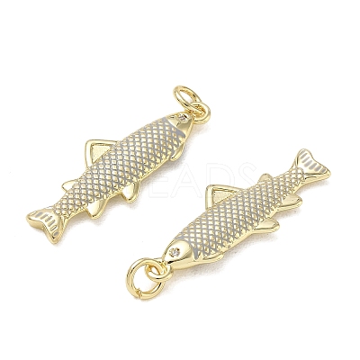 Brass Enamel Pendants KK-CBA9234-13G-01-1