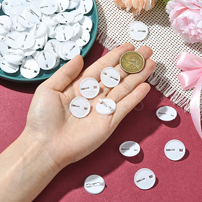 80Pcs Plastic Brooch Base Settings KY-SC0002-39A-1