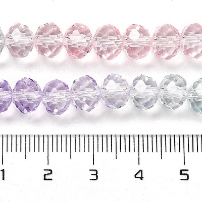 Transparent Painted Glass Beads Strands X1-DGLA-A034-T8mm-A23-1