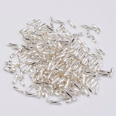 Glass Twisted Bugle Beads SEED-E002-12mm-821#-1
