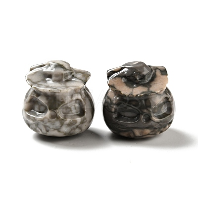 Natural Plum Blossom Jasper Figurines G-C245-06B-1