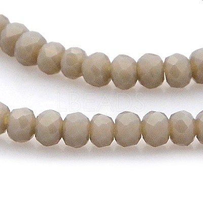 Imitation Jade Glass Faceted Rondelle Beads Strands GLAA-A024A-02-1