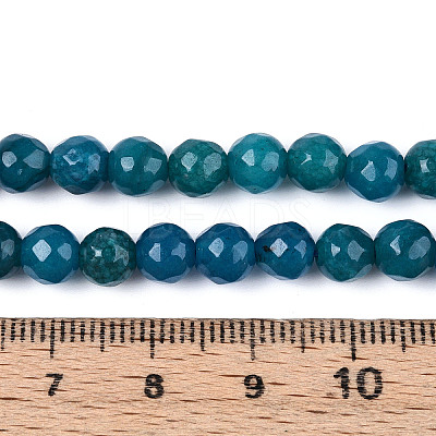 Dyed Natural White Jade Beads Strands G-T139-6mm-60-21-1
