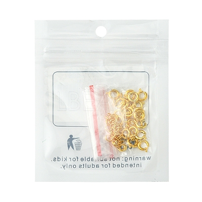 Brass Spring Ring Clasps KK-FS0001-50G-1