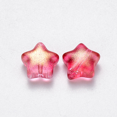 Spray Painted Glass Beads LS-GLAA-R211-04-D04-1