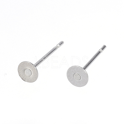 Non-Tarnish 304 Stainless Steel Stud Earring Findings A-STAS-D448-088P-4mm-1