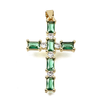 Brass Pave Cubic Zirconia Pendants CU-CBAE7DF-11G-D01-1