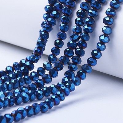 Electroplate Transparent Glass Beads Strands EGLA-A034-T2mm-UA02-1