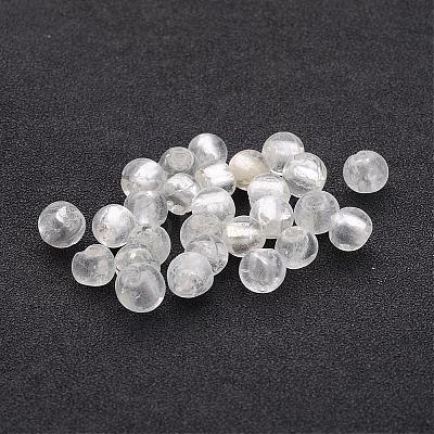 Handmade Silver Foil Glass Beads FOIL-R054-18-1