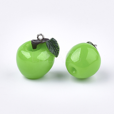 Resin Pendants RESI-T028-34B-1