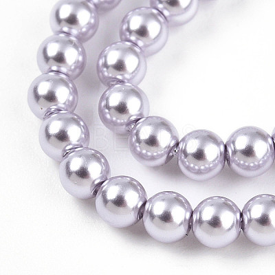 Baking Paint Pearlized Glass Pearl Bead Strands HY-N002-3mm-A04-1