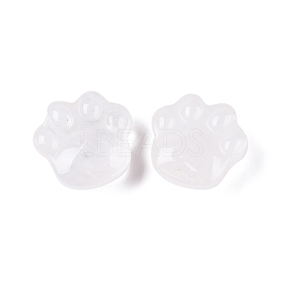 Natural Quartz Crystal Cat Paw Print Figurines DJEW-N003-03J-1
