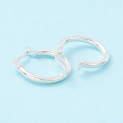 925 Sterling Silver Hoop Earrings STER-P047-13B-S-1