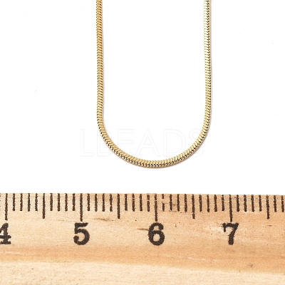 Ion Plating(IP) 304 Stainless Steel Snake Chains Necklaces STAS-F094-24G-1