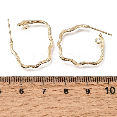 Brass Stud Earring Findings CU-CBA7960-03G-1