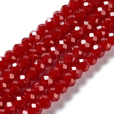 Baking Paint Imitation Jade Glass Bead Strands DGLA-A034-J10mm-A29-1