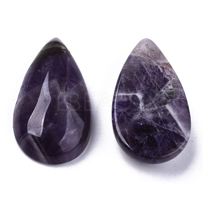 Natural Amethyst Cabochons G-N326-72C-1