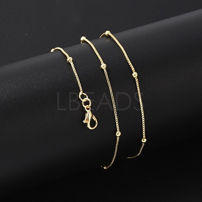 Brass Satellite Chains Necklaces for Women NJEW-D302-33G-1