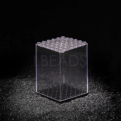 Transparent Plastic Minifigures Display Case LS-ODIS-WH0043-25-1