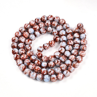 Baking Paint Glass Beads Strands DGLA-N003-10mm-A03-1
