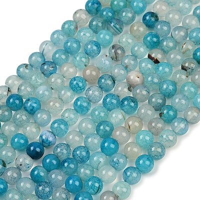 Natural Agate Beads Strands G-J361-01-8mm-1