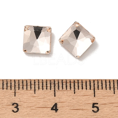 Glass Rhinestone Cabochons RGLA-P037-06B-D261-1