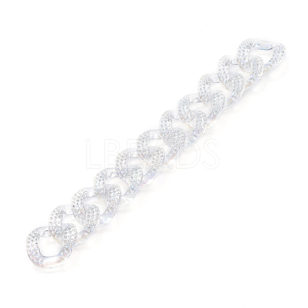 Handmade Transparent Acrylic Curb Chains AJEW-JB00570-1