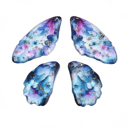 Transparent Epoxy Resin Pendants RESI-T057-30C-1