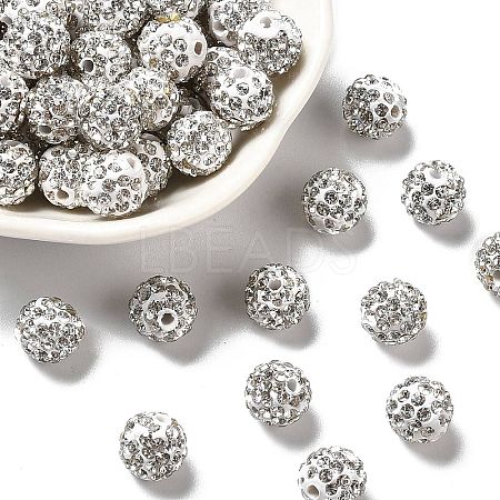 Pave Disco Ball Beads X1-RB-A130-10mm-9-1