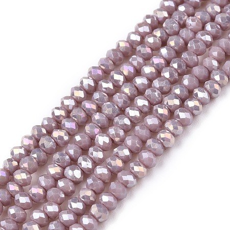 Electroplate Glass Beads Strands EGLA-A044-P1mm-B13-1