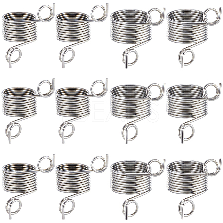 SUNNYCLUE 16Pcs 2 Style Steel Wire Knitting Thimbles FIND-SC0007-71-1