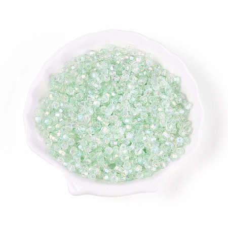 Transparent Spray Painted Glass Beads EGLA-N018-4mm-04-1