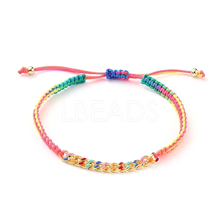 Adjustable Nylon Thread Braided Bead Bracelets BJEW-JB05697-03-1
