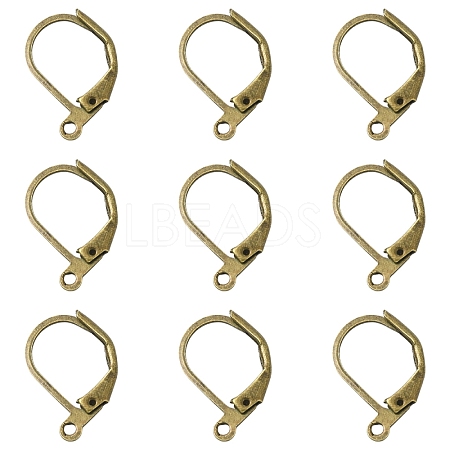 100Pcs Brass Leverback Earring Findings KK-YW0003-37AB-1
